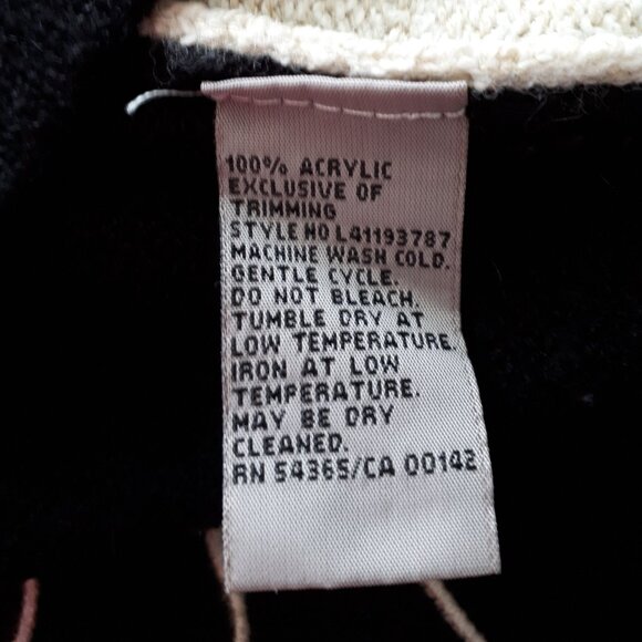 Sweater Coat for the Dog Lover - Sz. L - TanJay - Black /Cream - Picture 12 of 12